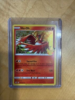 Pokemon Ho-Oh Card - Red and Yellow